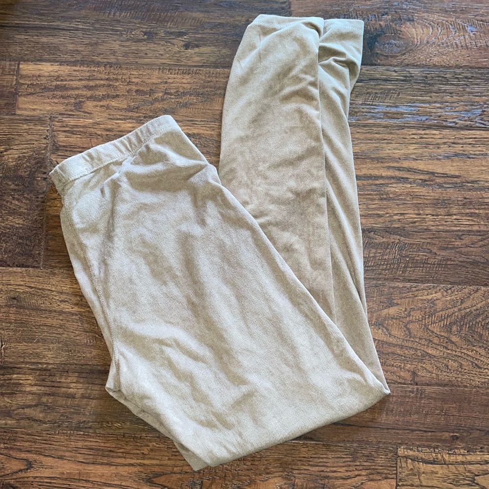 SOFT faux suede camel brown leggings